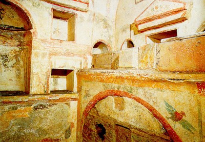 Interior of mausoleum B, Vatican Necropolis. Photo: saintpetersbasilica.org