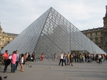 Tourist attraction. The Louvre Museum.
