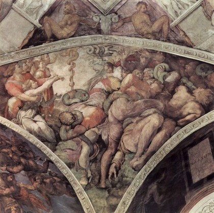 Sistine Chapel. The Brazen Serpent. Photo: Wikipedia.