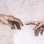 Sistine Chapel ceiling, hands of Adam and God. Photo: Wikipedia.