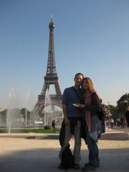 Travel partner. Me and my fiancee in Paris.