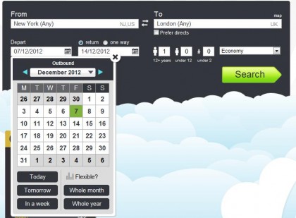 Skyscanner Whole Year Search