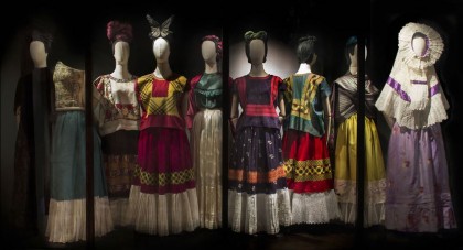 Mexico City, Temporary exhibition of Frida's dresses. Photo: www.museofridakahlo.org.mx