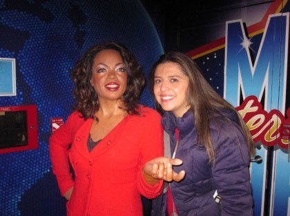 Being a tourist. Me and Oprah, we go way back...Madame Tussaud's Wax Museum in New York City.